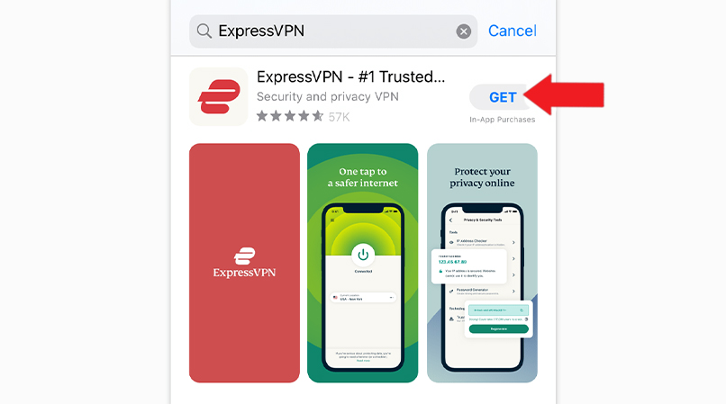 Express VPN download button