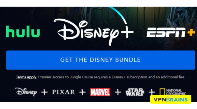Get the Disney Bundle button