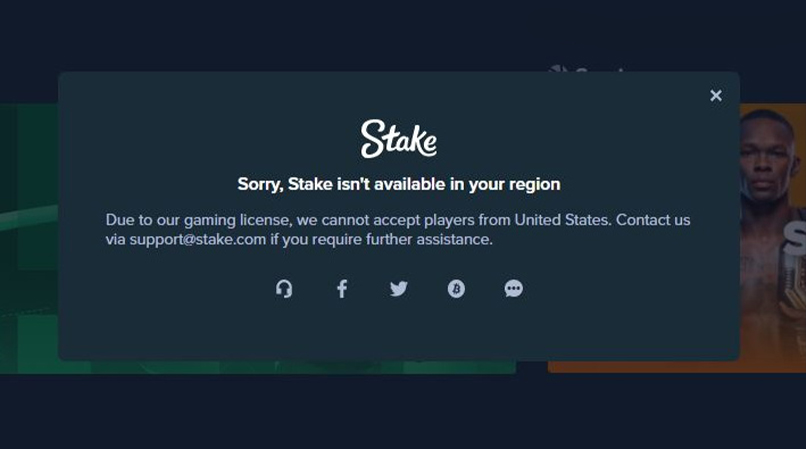 Stake error message sorry stake isn’t available in your region