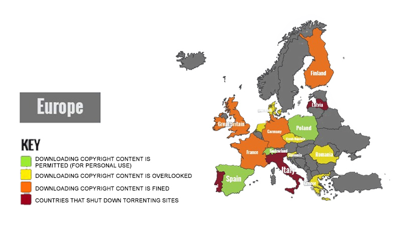 Map for torrent availability per state