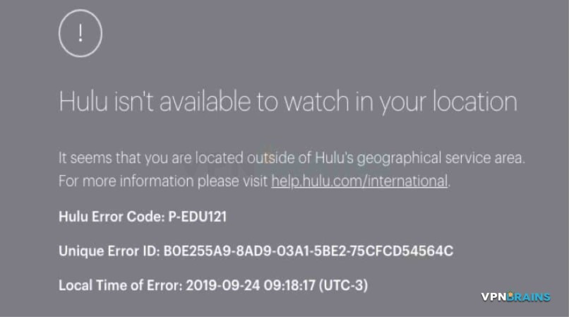Hulu streaming error